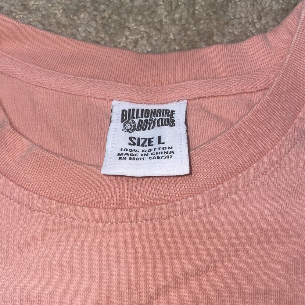 Billionaire Boys Club T-Shirt Astronauts & Horses Pink Size Large - Picture 3 of 6